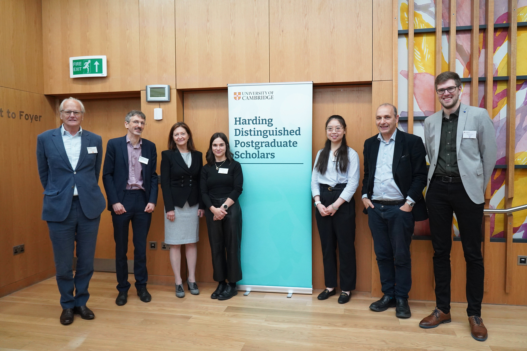 Sir David Harding, Vice-Chancellor Professor Deborah Prentice, Sir John Benger, and James Holmes with the keynote speakers