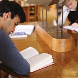 students in the university library