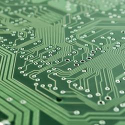 Close-up image of a circuit board