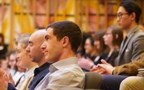 Audience members at the Welcome Event