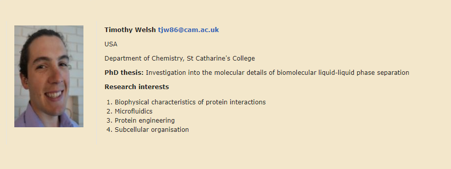 Dr Timothy Welsh alumnus profile